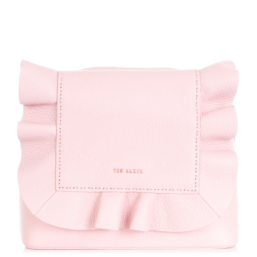 Rammira Leather Ruffle Backpack | Light Pink (4676018667594)